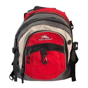 High Sierra Fatboy Multi-Compartment Backpack Red, Gray and Black